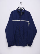 Nike embroidered Spellout striped navy oversized Track Jacke - Peeces