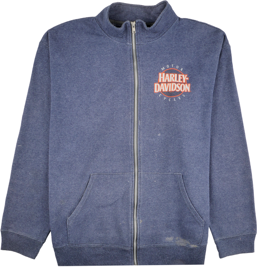 Harley Davidson Zip Pullover blau