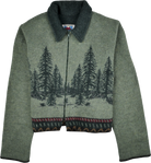 Fleece Jacke grün