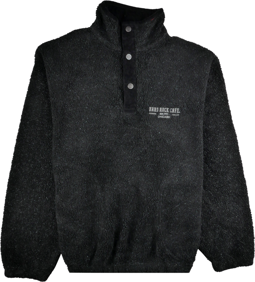 Hard Rock Cafe Fleece Pullover schwarz