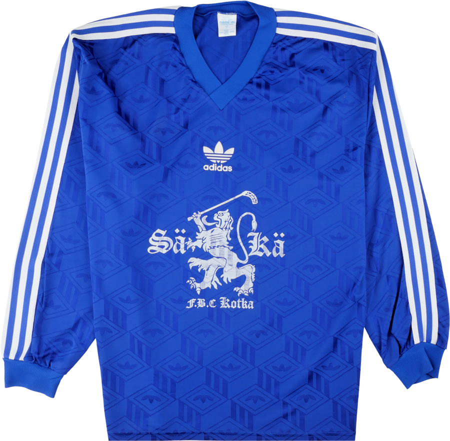 Adidas Langarm Hemd blau