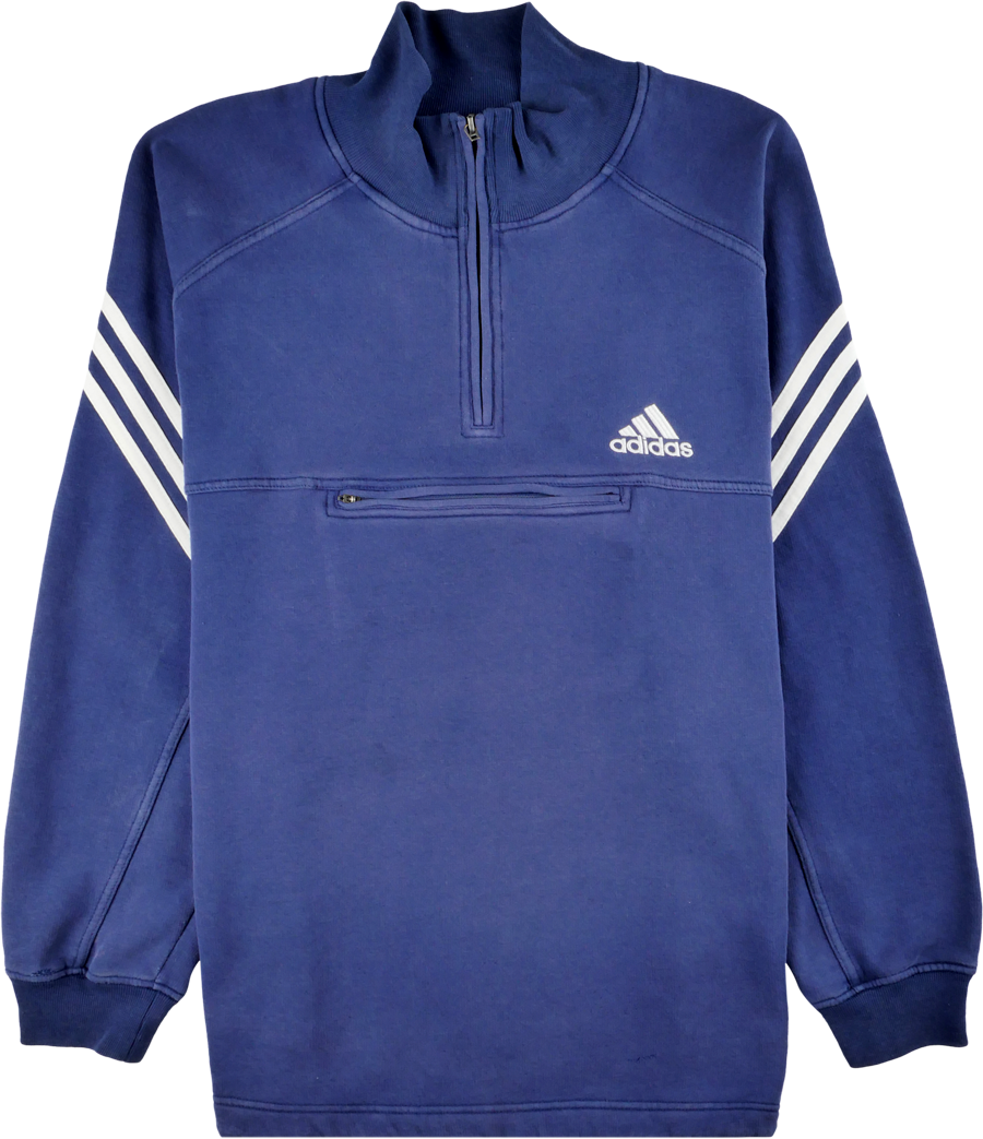 Adidas Half Zip Pullover blau