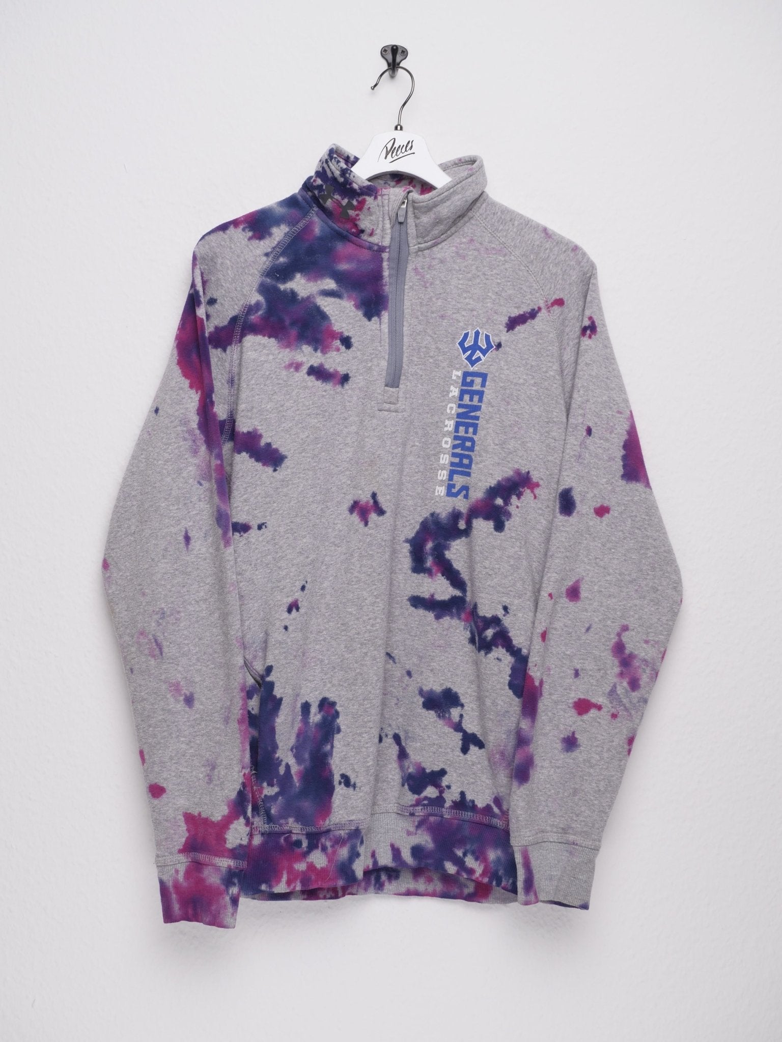 under amour printed Logo Tie Dye Half Zip Sweater - Peeces